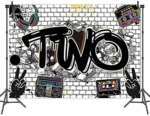 Хип-Хоп Графити Тухлена Стена Два варианта да се откажат Рожден Ден Тематични Фонове, За Снимки, За Момчета или Момичета честит
