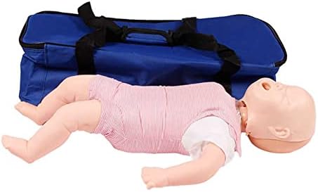 Образователна детска кукла jiaohaowei за оказване на първа помощ при задушаване - Модел за първа помощ и Бебета - Усъвършенстван Манекен за изкуствено дишане с чанта - Ма