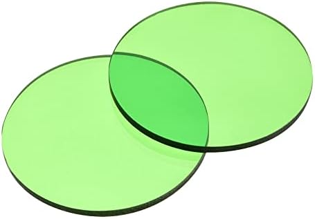 Миниатюрни влакчета за модели MECCANIXITY кръгла форма 50 мм, с Кръгло основа с дебелина 2,5 мм, Прозрачен тъмно зелена опаковка от 5