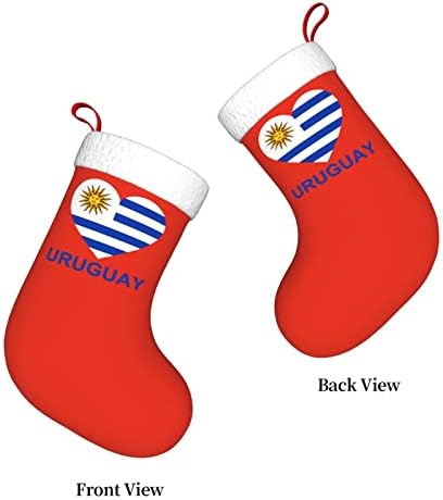 QG ZZX Любов Уругвай Коледен Отглеждане на Коледни Чорапи, Камина Окачен на Стелката 18 Инча(А) А) Празнична Украса