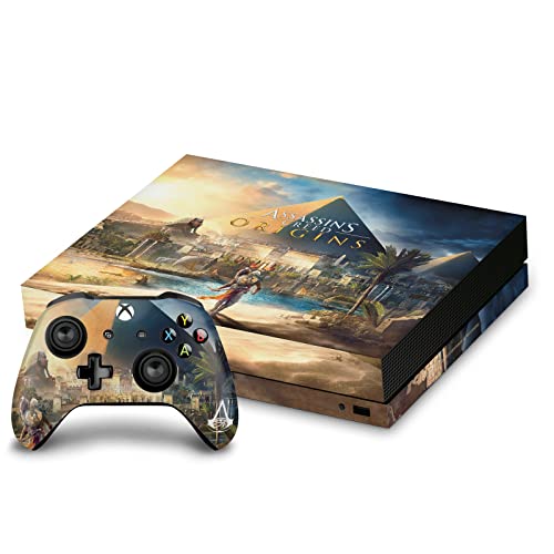 Дизайн на своята практика за главата Официално Лицензиран Assassin ' s Creed Key Art Bayek Origins Графична Vinyl Стикер Детска Стикер на кожата, която е Съвместима с конзолата Xbox One X и