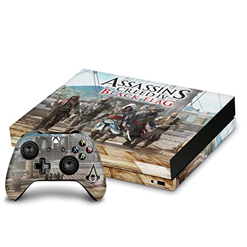 Дизайн на своята практика за главата Официално Лицензиран Assassin ' s Creed Group Key Art Черен Флаг Графика Vinyl Стикер Детска Стикер на кожата Калъф е Съвместим с конзола Xbox One X