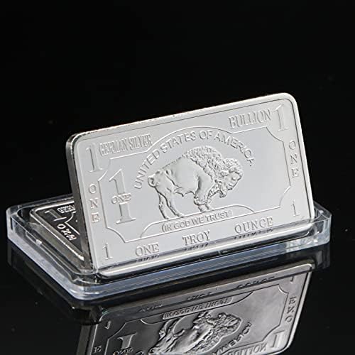 Американски Бик-Бизони Незабравим Сребърен Блок 1 Тройунция Сребърно Покритие Възпоменателна Монета Колекционерски Предмети