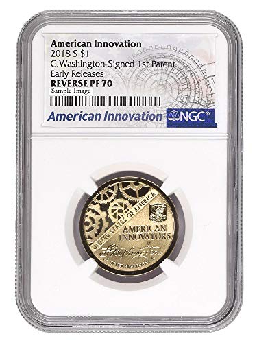 Американската Новаторска Монета на стойност 1 долар 2018 г. с Обратен Доказателство за ранното освобождаване на Етикета Dollar REVPF70 NGC