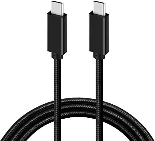 Кабел BoxWave, който е съвместим с Нас TC58 кабел DirectSync PD (3 фута) - USB-C-USB-C (100 W), кабел за зареждане и синхронизация с оплеткой Type C дължина 3 метра за Zebra TC58 - черно jet black