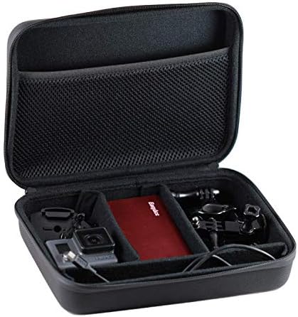 Комбиниран комплект аксесоари за екшън камери Navitech 9 в 1 и здрав син калъф за съхранение, съвместими с екшън камера Nilox Mini с Wi-Fi