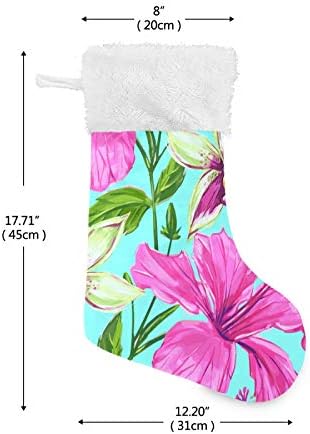 Коледни Чорапи Tarity, 1 опаковка, Големи Коледни Чорапи 18 инча Цветен Модел на Джунглата, Коледни Чорапи, за Захващане с Камина, Индивидуална