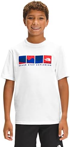 Тениска с изображение за момчета, THE NORTH FACE, TNF White /Blue Hero, X-Large