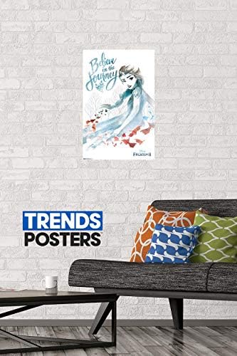 Плакат на стената Trends International Дисни Frozen 2 - Believe, 14,725 x 22,375, Плакат премиум-клас с затваряне