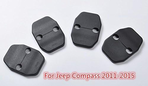 Висококачествен 4ШТ Хром Черен Автомобил Автоматично Заключване на вратите Защитно покритие за Jeep Compass 2011-2015