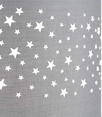 Детска лампа под формата на паяк, украсени със звезди, от мек сив памук за детска спални, създава Зашеметяващ ефект върху фона на стени / Диаметър 10 см | Максимална мо