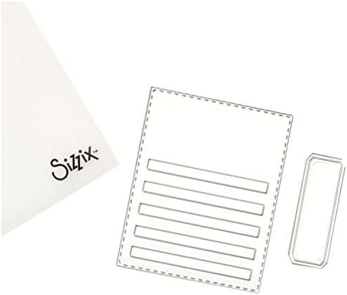 Sizzix, Многоцветен, Комплект печати Thinlits, Прошитые вдлъбнатини от Тим Хольца, 2 опаковки, Един размер, 2 броя-ва