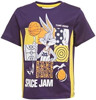 space jam 2 Ново Наследство Looney Tunes Boys Performance Комплект от 3 Теми, Тениска, Риза, къси Панталони, Комплект за Деца
