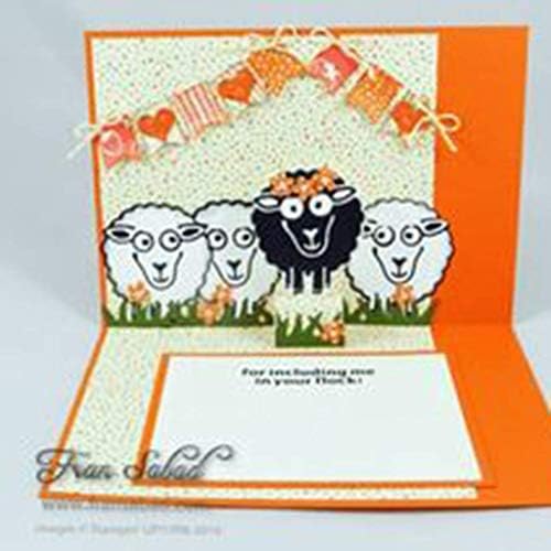 Метални Печати във формата на овце, Режещи Печати за украса за Картички, Печати за Подпечатване за Scrapbooking, Декорация