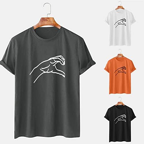 2022 Нова Тениска За двойки, Мъжки и Женски, С Заниженными ръкави, Сладък Графичен Принт, Свободен Пуловер С Къси ръкави, Тениска (Вдясно)