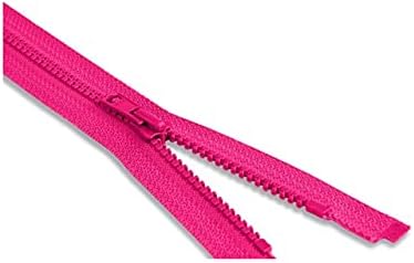 Яке YKK #3 от формованного вислона цвят патладжан с разделителна цип - Изберете си дълъг - Цвят: Розово червило #516 - Произведено в САЩ (1 светкавица в опаковката) (26 см)