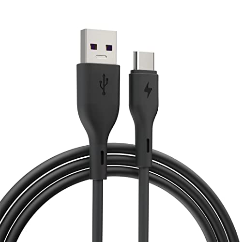 USB кабел C от COBOSSIN, Зарядно устройство Type C Дължина 1,6 метра, USB-Кабел Премиум-клас от TPE, Кабел за бързо зареждане от USB A до Type C, Черен