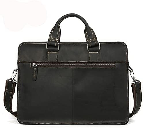 WJCCY Мъжки чанти Ретро Бизнес Мъжки чанти Диагонал Портфейл Хоризонтален чанта за компютър (Цвят: B Размер: 10 * 30 * 41 см)