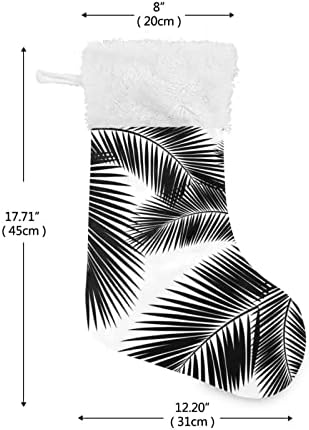 Коледни Чорапи с Тропически Палмови Листа Kigai, Персонални Голям Коледен Отглеждане, Сладки Чорапи с Снежинками, 18-Инчов Коледни