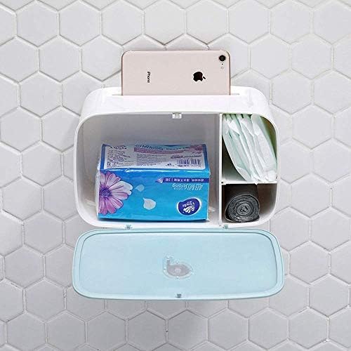 YUANFLQ Стенен Държач за Тоалетна хартия От ABS-материал, Държач за Тоалетна хартия, Творчески Многофункционален Багажник, Хигиенична Уплътнение, Рафт за торбата за бок