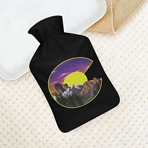 Чанта за топла вода, Colorado Sights с капак 1Л Инжекционни Гумени Бутилки с Гореща вода, за Защита на ръцете от студ Warme