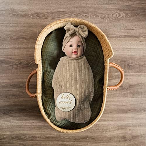 Комплект за Свободни Новородени с Подходяща Шапка и Носа на Главата, Дървени Картичка с Обявяването на Раждането, Муслиновые Детски