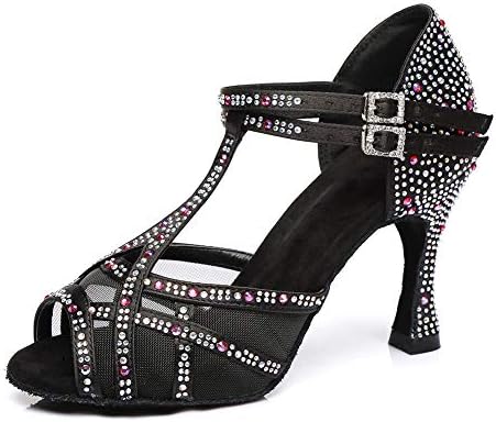 Женски обувки за латино Танци С кристали в Tn-метафорично Ремешке HIPPOSEUS, Обувки за балните танци Салса от Вкара Прежда,