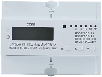 GUMMMY Монофазен 220v 50/60 Hz 65A Din рейк WiFi умен Брояч на енергия Таймер Монитор Брояч кВтч Ваттметр (Цвят: DDS226D 7 P WiFi 80A)