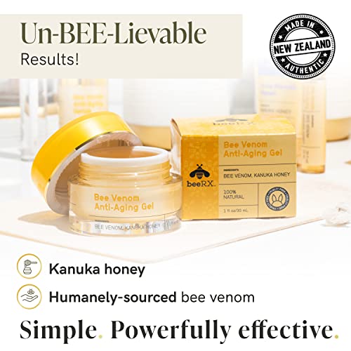 Bee Rx против Стареене Гел-Хидратиращ крем за лице С Пчелна отрова - Крем Против Бръчки, Стягащ Крем За Лице - Естествени продукти за грижа