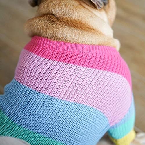 Пуловер за кучета HJKOGH, Зимно Топло Облекло за Малки Кучета, Коледен Костюм, Вязаная Дрехи за Кучета (Размер: код M)