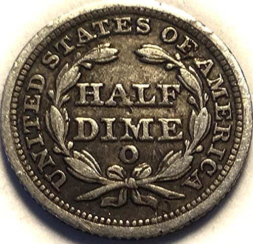 Сребърна монета в половин инч Либърти от 1850-те години, е много Тънка