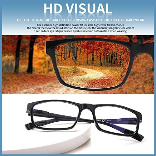 VIDEBLA 6 Опаковане. Очила за Четене, Блокиране на Синята Светлина, за Жени, Мъже, Антибликовый Филтър, Компютърни Очила с 6 Кожени Чехлами
