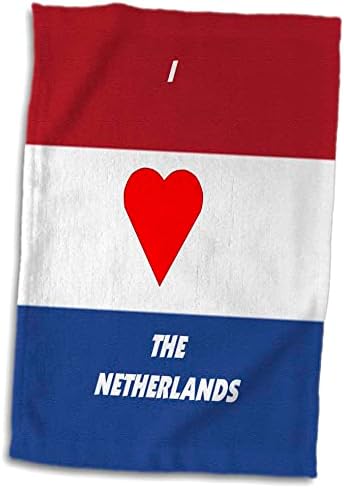 3dRose Florene Любов към флагам страни - обичам Холандия - Кърпи (twl-51558-1)