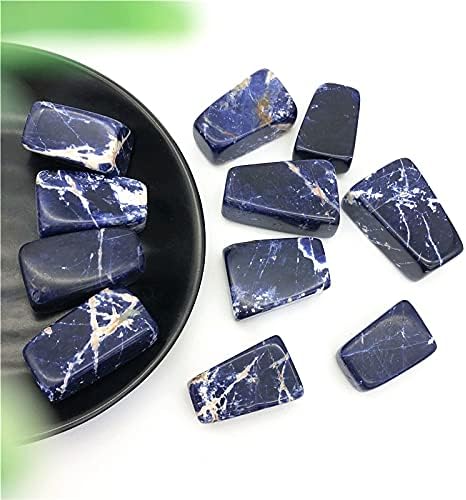 LAAALID XN216 100 грама Естествен Камък, Содалит Сини Кристални Натрошени Камъни Лечебни Кристали Скъпоценен Камък Рейки Естествени Камъни и Минерали, Натурални