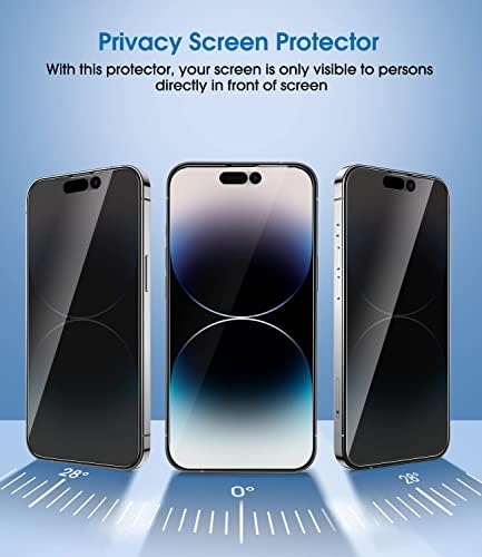 Защитно фолио SYXUMLKLS от закалено защитно стъкло за iPhone 14 Pro Max [Подходящ за използване в портативни случай], Аксесоари,