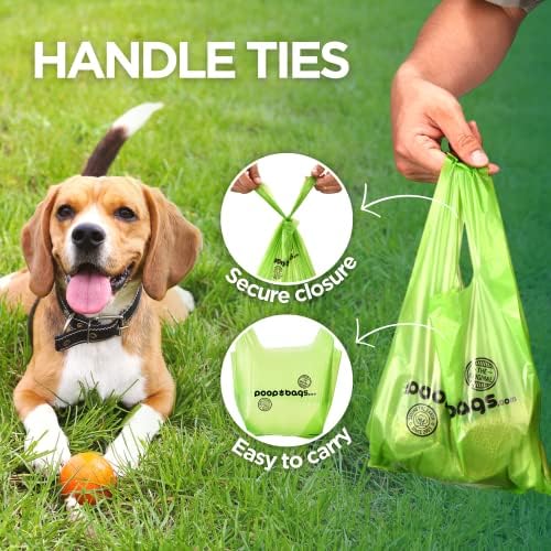 Оригинални торбички за кучешки какашек Акане Bags®, Пълнители за торбички за кучешки какашек, Торбички за кучешки какашек 38% растителна основа USDA, Пакети за какашек з