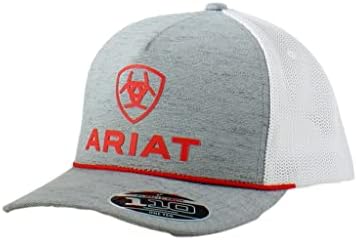 Мъжка бейзболна шапка ARIAT с логото на Shield - Западна Шапка с Бяла мрежа
