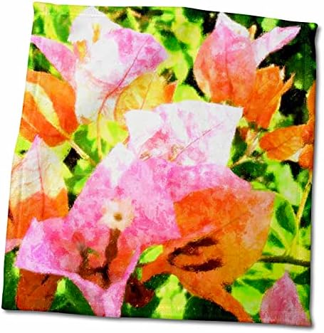 Кърпи 3dRose Florene Impressionism - Коралово-Розови с цветен модел (twl-19010-1)