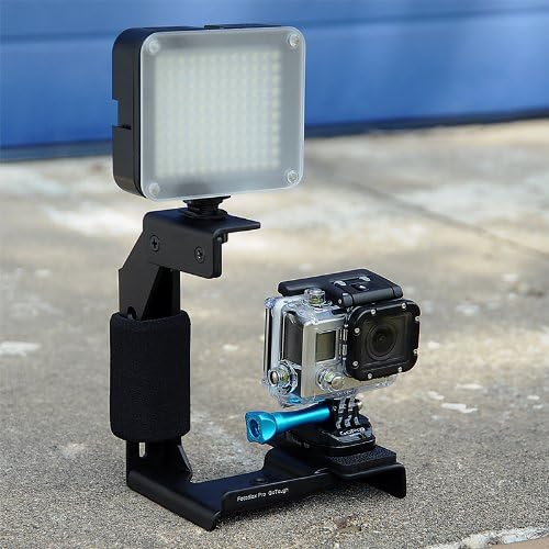 Метална скоба за подсветка камера Fotodiox GoTough Grip с екшън-дръжка за камери Gopro Hero2, Hero3 /3 + и Hero4 и всички монтажни адаптери за GoPro