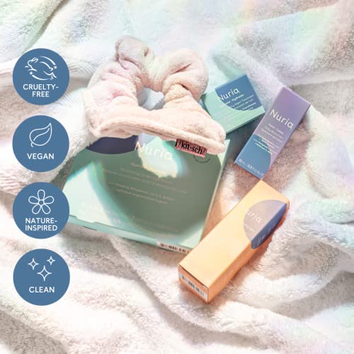 Nuria - Комплект Spring Reset с Пътен мини-пилинг за грижа за кожата на лицето, дневен хидратиращ крем за лице, Възстановителен нощен