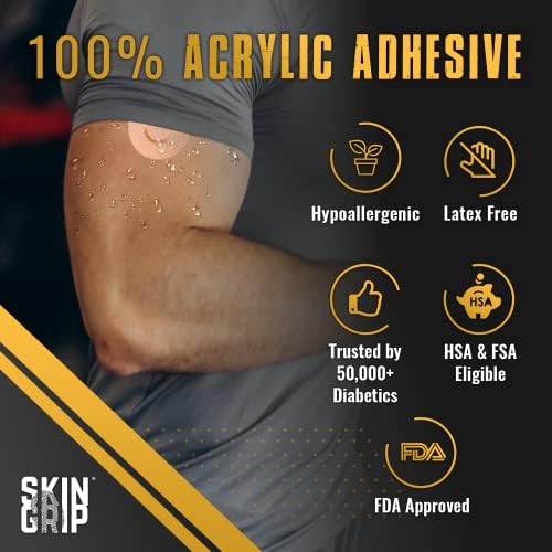 Самозалепващи се лепенки Skin Grip за Freestyle Libre 3 – Водоустойчива и предпазват от изпотяване в продължение на 10-14 дни, Предварително