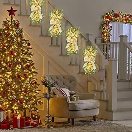 Безжична Довършителни стълби с осветление, Коледни Венци На входните врати, Празнични Стенни Декорации За прозорци, Висящи Орнаменти За