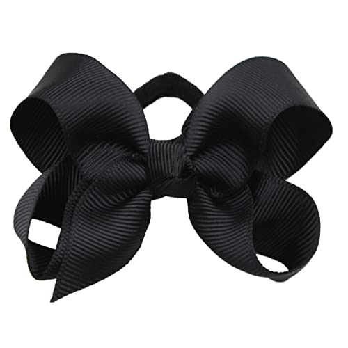 ZOONAI 3-Инчов Панделки за коса За малки Момичета, Еластичен Вратовръзка За Коса, Аксесоари, Държач за опашката с лък - Комплект