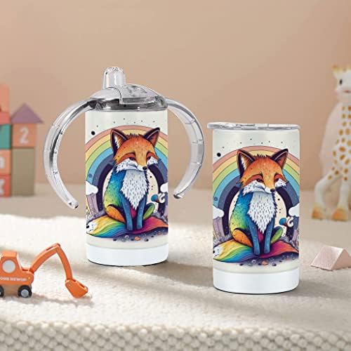 Fox Design Sippy Cup - Графична Детска чаша За Пиене - Печатна чаша За Пиене