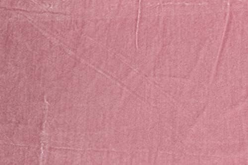 The Design Cart Prism Розова однотонная кадифе плат за декоративни изкуства, занаяти, шевни и други проекти, Ширина 44 инча Опаковка