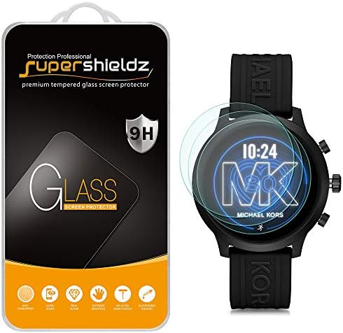 (3 опаковки) Supershieldz Проектирана за умен часовник Michael Kors Access Gen 4 MKGO със защитата на екран от закалено стъкло (MKT5070, MKT5071, MKT5072, MKT5073, MKT5094), който предпазва от надраскване,