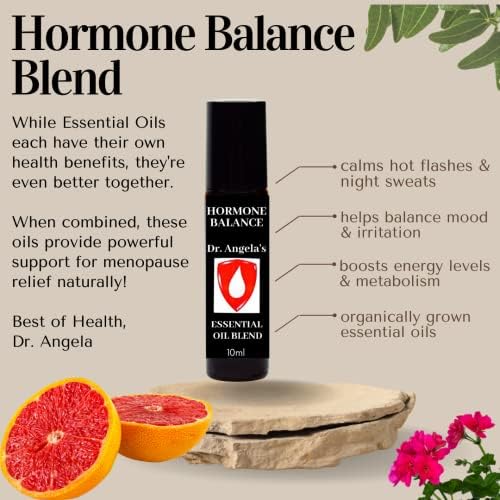 Смес от етерични масла Dr. A ' s Hormone Balance | Терапевтичен клас | горещи Вълни, Нощно изпотяване, Облекчение при менопауза Във флакон 10 мл (0,33 течни унции)