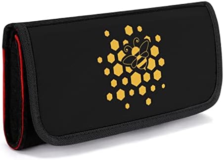 Калъф за носене във вид на Пчелни клетки за Ключа, Защитна Чанта За Съхранение с Отделения за карти игра