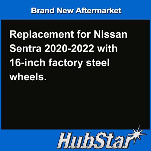 Смяна на капачката на главината HubStar Premium за Nissan Sentra 2020-2022, 16-инчов Копие капаци на колелата (1 брой) 53102