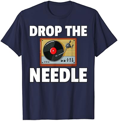 Подарък Тениска с Винил вътрешната плоскост Drop The Needle LP Player